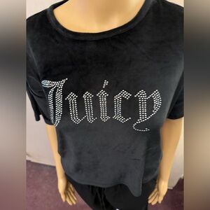 Juicy Couture velvet black top. Sz. M